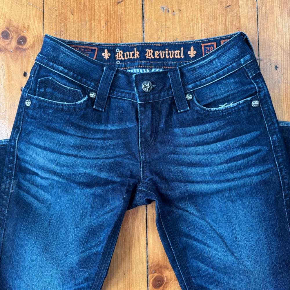 ROCK REVIVAL DEBBIE BOOTCUT JEANS SIZE 28 - Picture 3 of 7